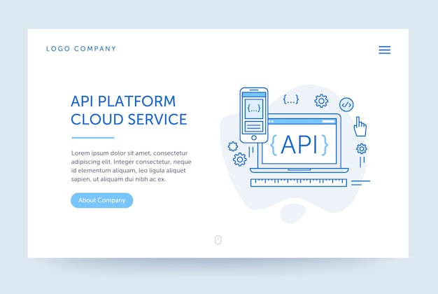 Vector api platform illustration