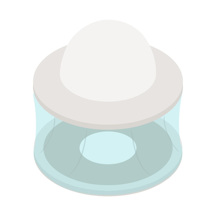 Vector apiarist mask isometric 3d icon on a white background