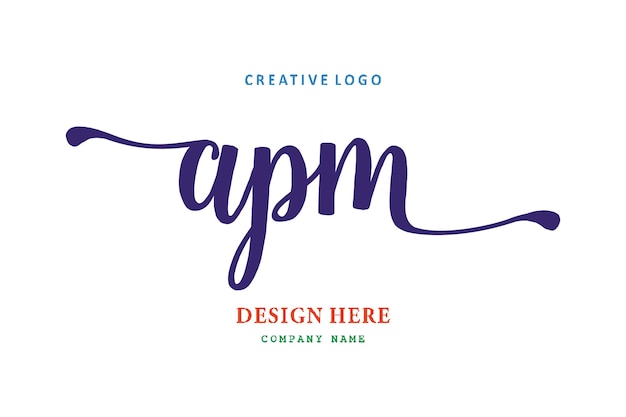 APM lettering logo is simple easy to understand and authoritative