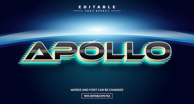 Apollo 3d editable text effect template