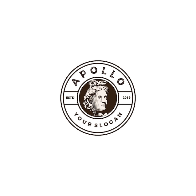 Vector apollo head vintage logo