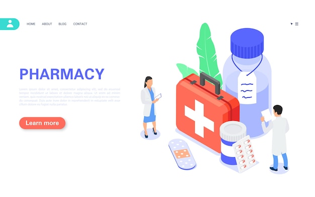 Apotheek concept banner online medicijnen kopen