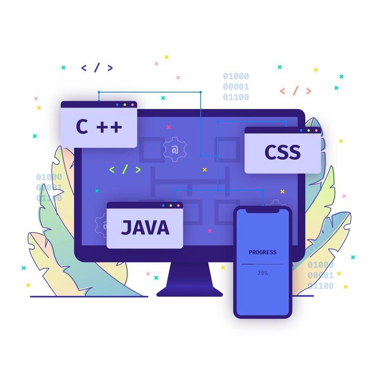 Vector app development concept illustration