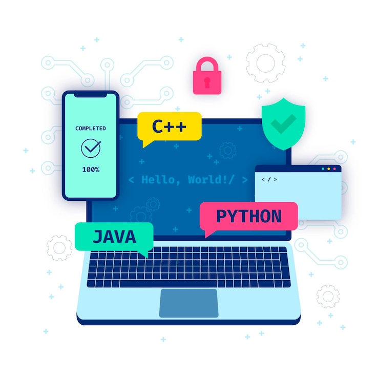 Vector app development concept