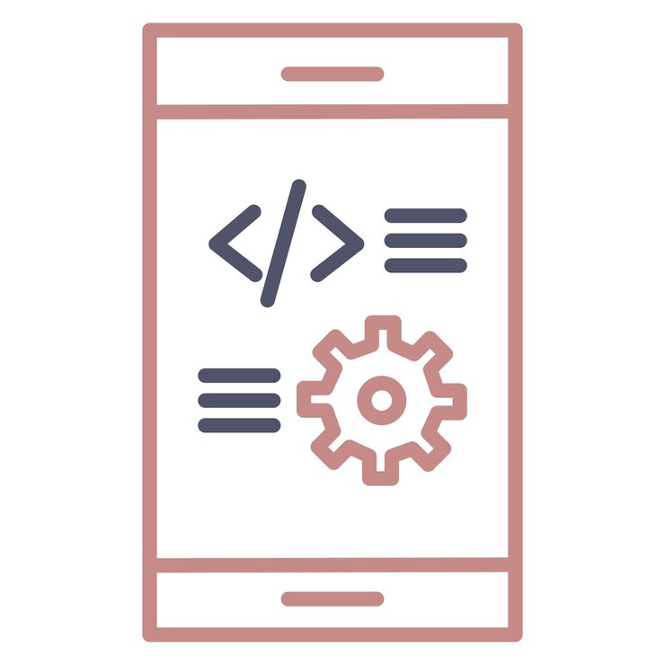 Vector app development icon
