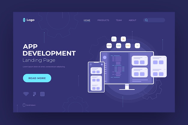 App development landing page