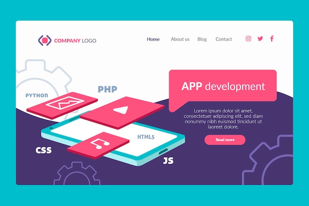 Vector app development - landing page