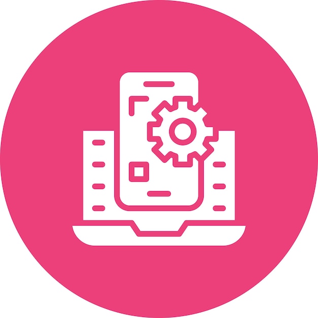App Development vector icon illustration of Coding and Development iconset
