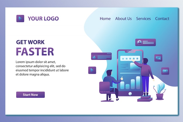 App- en software-ontwikkeling landing page design