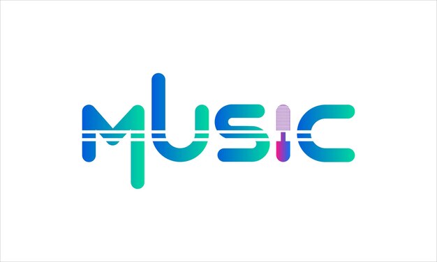 Vettore immagine in stile vettoriale dell'icona dell'app del logo musicale