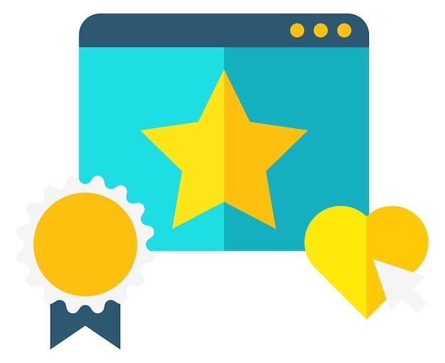 Vector app positive rating flat icon user top choice