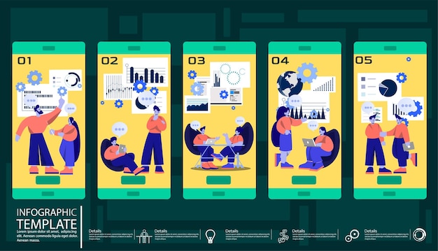 App scherm vector ontwerpsjabloon sjabloon toepassingsinterface met flat