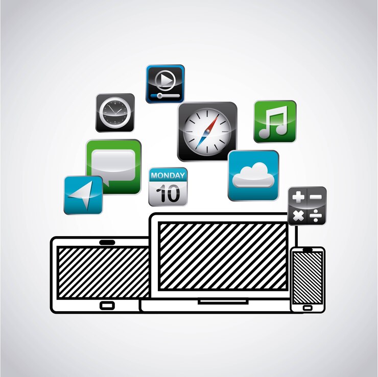 Vector app store technology icons