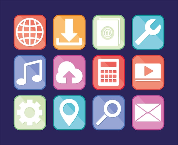 App symbols icon collection
