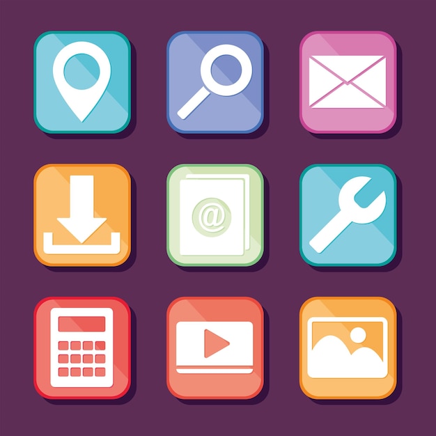 App symbols icon set