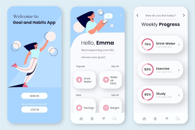 App voor het bijhouden van doelen en gewoonten