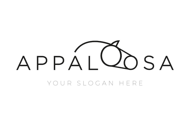 Vector appaloosa horse vector abstract logo design