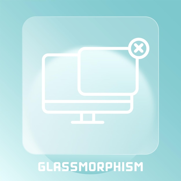 Apparaat- en technologielijnpictogrammen. Glassmorphism-apparaatpictogrammen. Glasmorfisme concept. Web apparaatpictogram