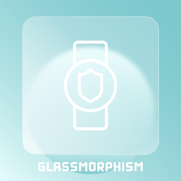 Apparaat- en technologielijnpictogrammen. Glassmorphism-apparaatpictogrammen. Glasmorfisme concept. Web apparaatpictogram