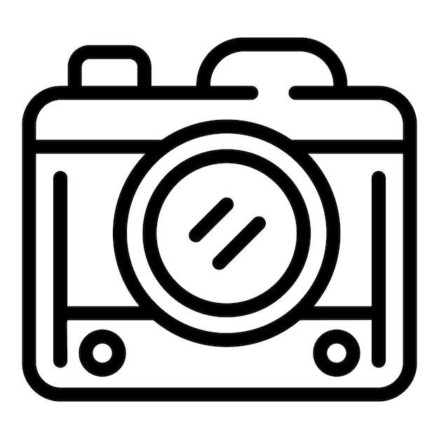 Vector apparaat voor het opnemen van afbeeldingen icoon omtrek vector fotografische digitale camera motion picture camera