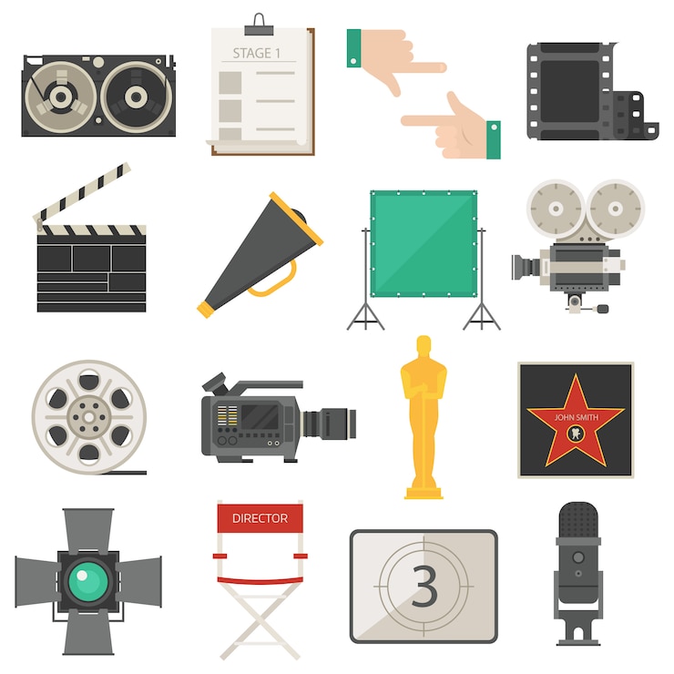 Vector apparatuur voor het maken van gereedschap voor bioscoopfilms