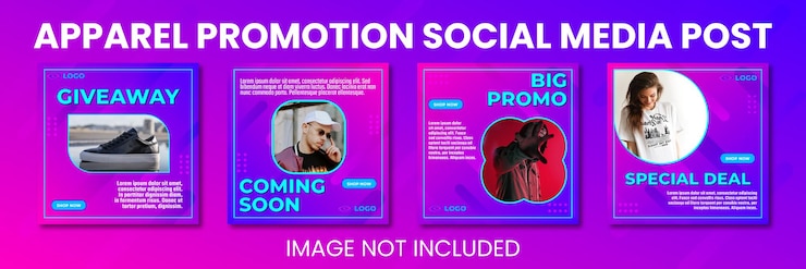 Vector 의류 프로모션 소셜 미디어 포스트