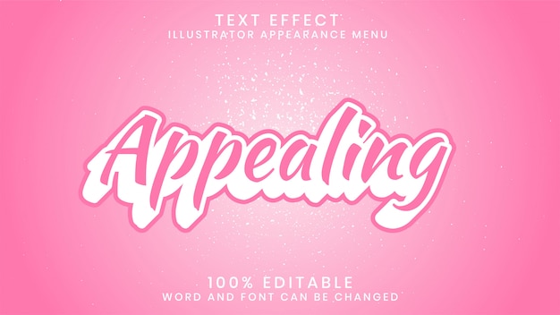 Appealing editable text effect style template