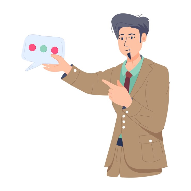 Vector an appealing flat illustration of employee message