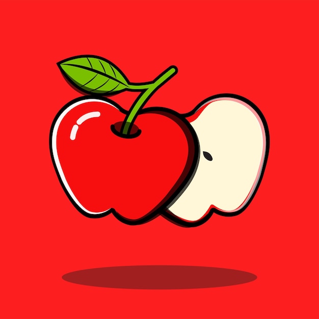 appel fruit illustrator buah apel