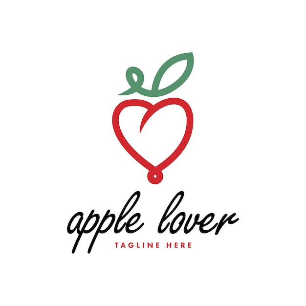 Appel Fruit Logo Sjabloon Vector