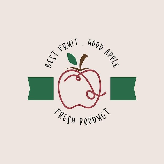 Appel Fruit Logo Sjabloon Vector