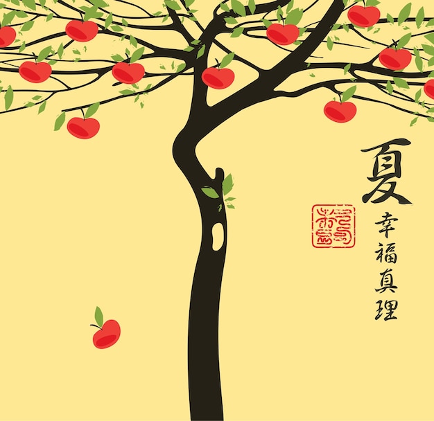 appelboom in japanse stijl