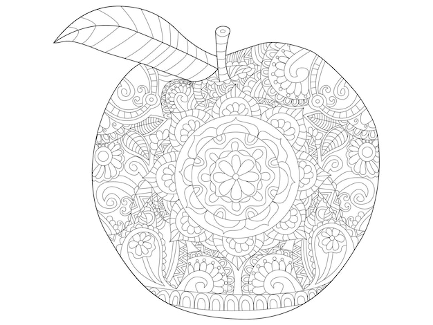 Appelfruit kleurvector voor volwassenen