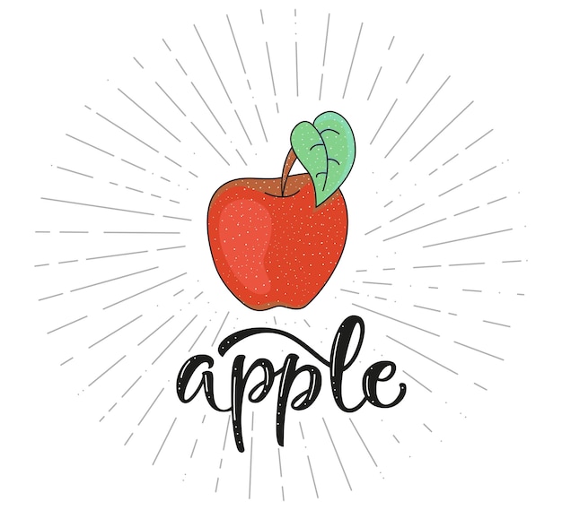 Appelfruitsymbool voor boerenmarktmenu