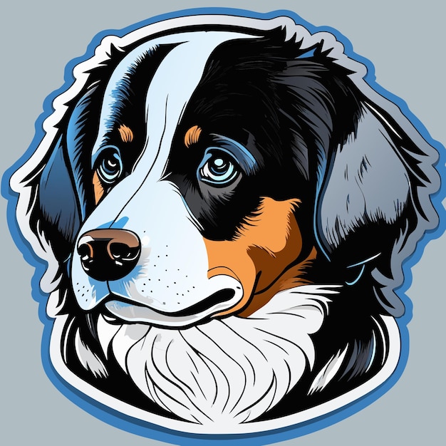 Appenzeller dog sticker illustration