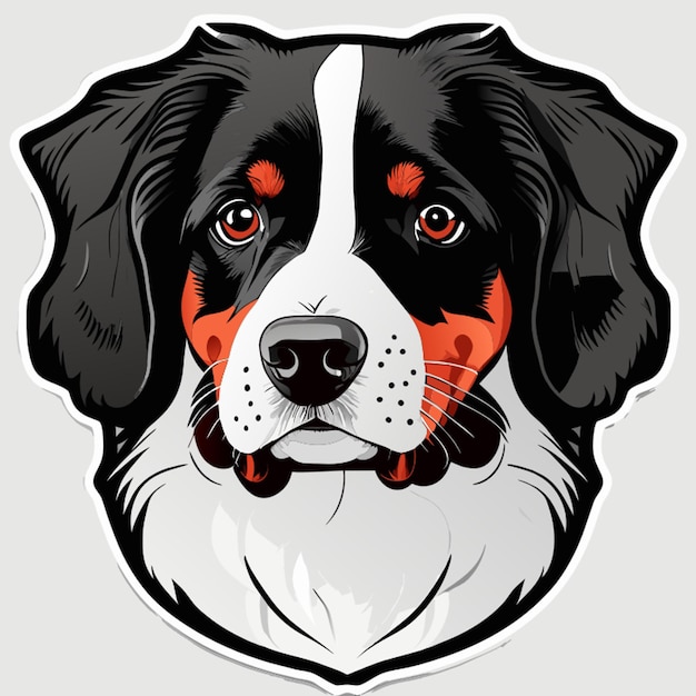 appenzeller dog sticker vector illustration