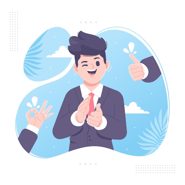 applause and appreciate illustration design