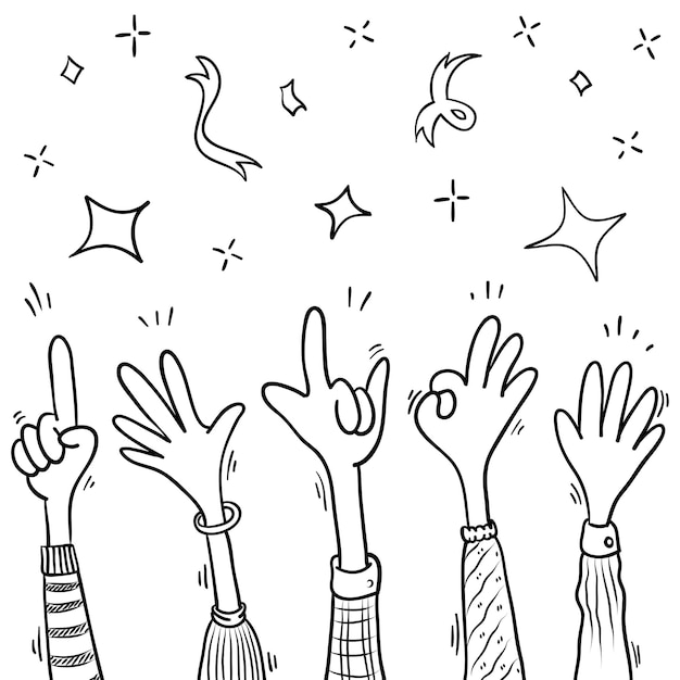 Applause hand draw Vector illustration