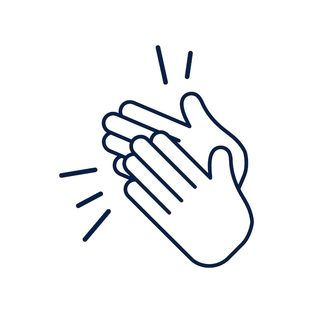 Applause icon clap hand gesture template illustration