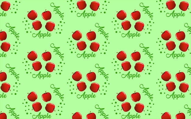 Apple artwork pattern design in vector