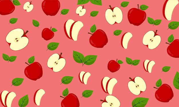 apple background flat illustration