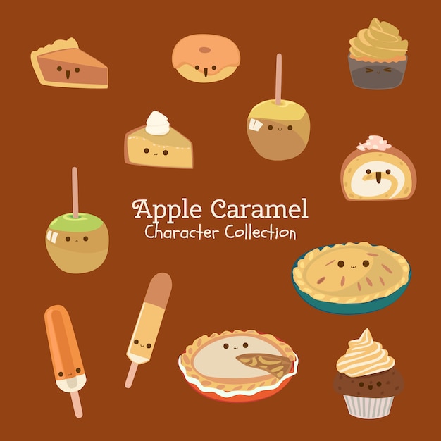 Apple caramel character collection