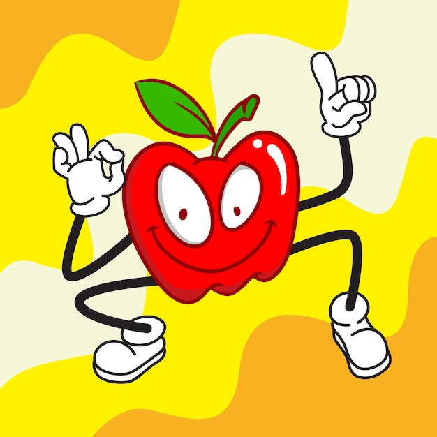 Apple Cartoon Character