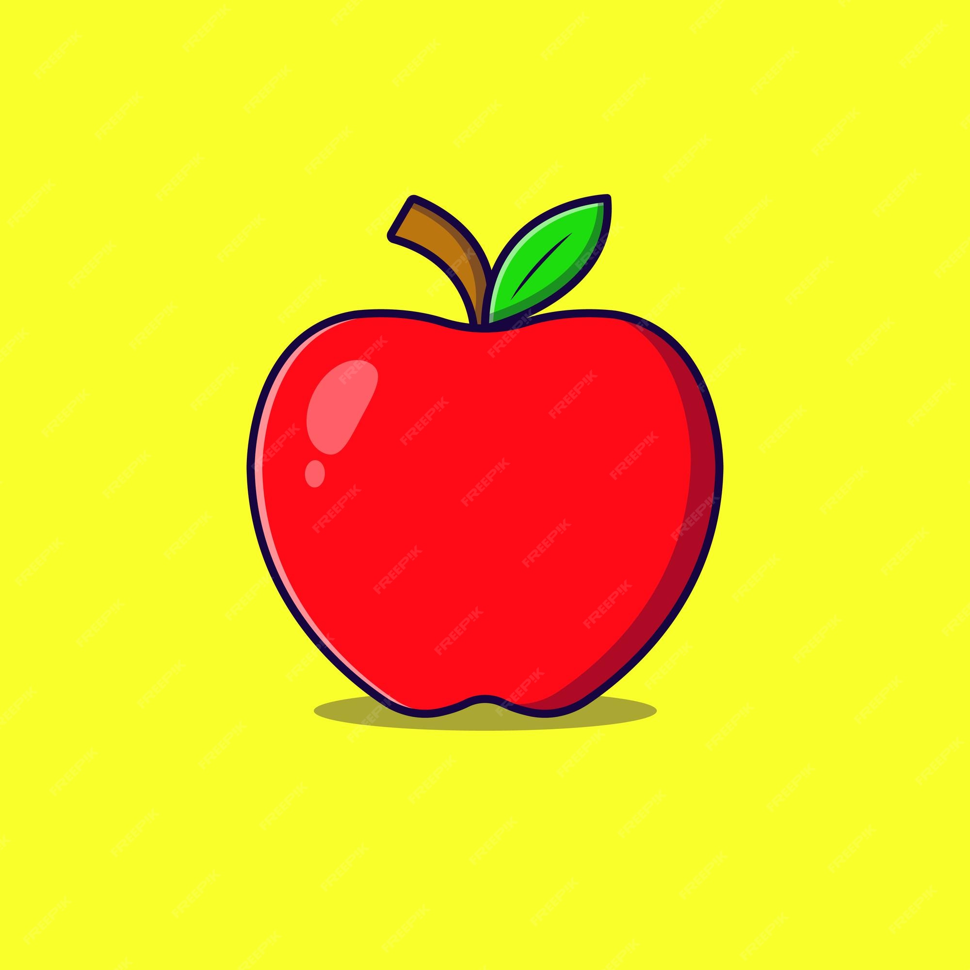 Premium Vector | Apple cartoon illustration red apple illustration in cartoon style fresh apple fruit vector Premium Vector | Apple cartoon illustration red apple illustration in cartoon style fresh apple fruit vector