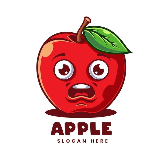 Apple cartoon logo template