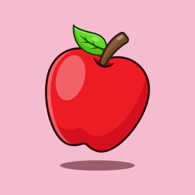 Apple cartoon vector illustration