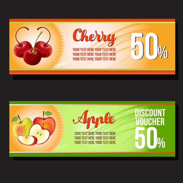 Apple and cherry discount voucher