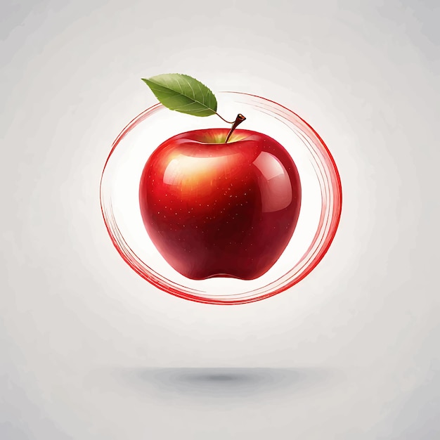 Apple colorful vector illustration design flat cartoon style