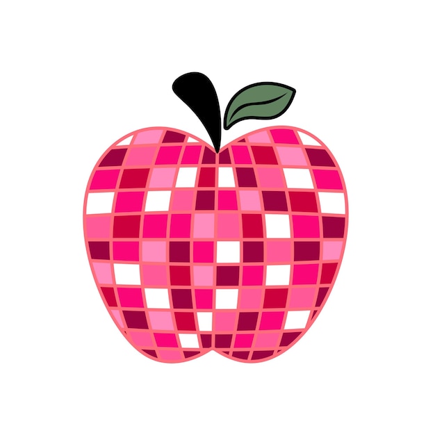 Vector apple disco ball vector school clip art