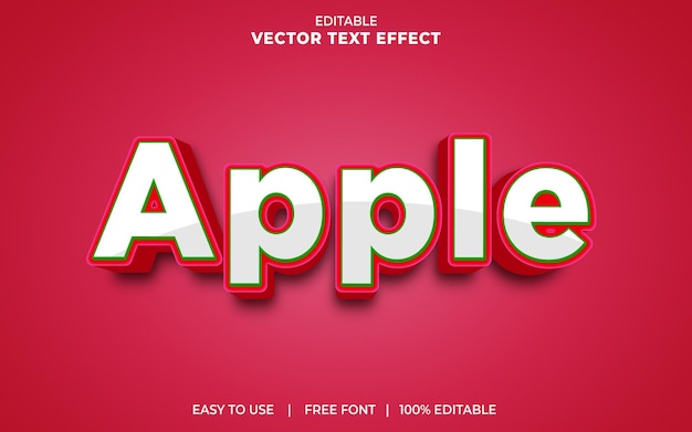 Apple editable 3d текстовый эффект с фоном